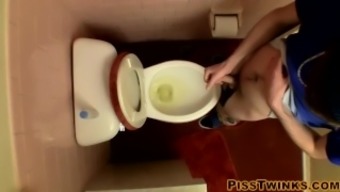Devin reynolds requires his cock and takes the load off of inside the wc