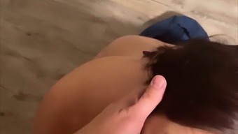 Young whore with a big ass fucks a married man and lets him cum in her pussy